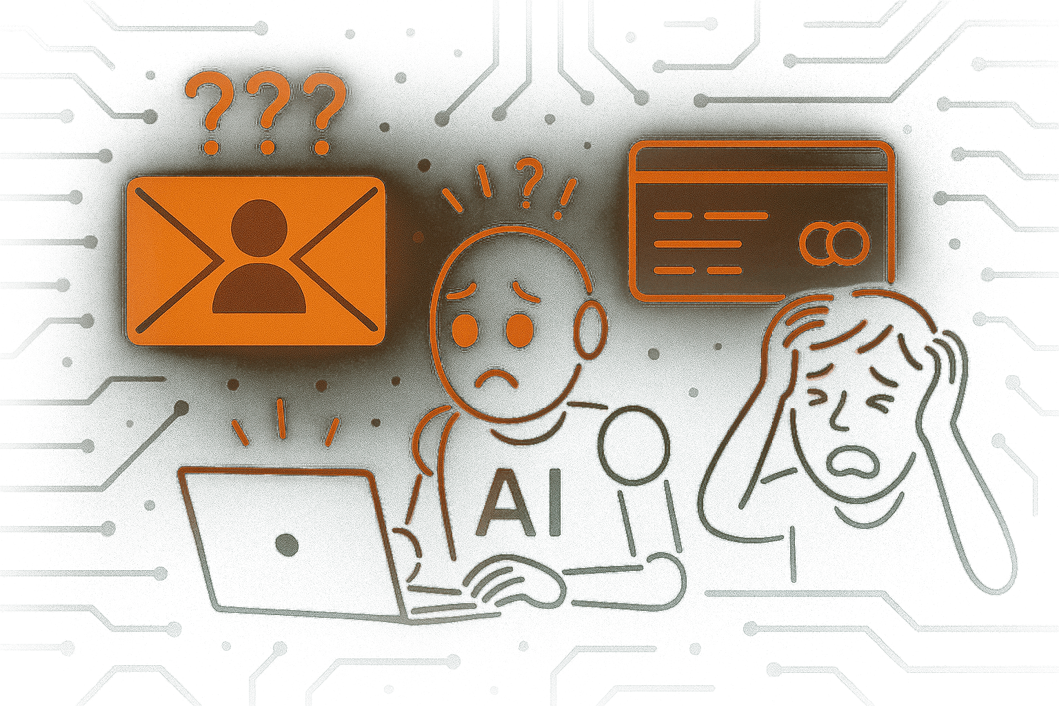 Illustration of sensitive data being shielded from AI view